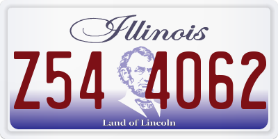 IL license plate Z544062