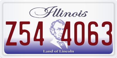 IL license plate Z544063
