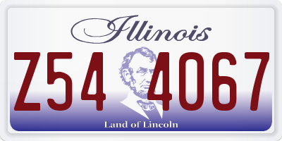 IL license plate Z544067