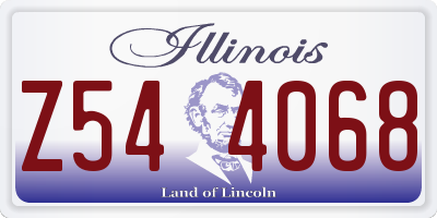 IL license plate Z544068