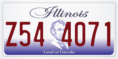 IL license plate Z544071