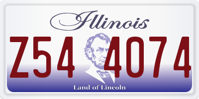 IL license plate Z544074