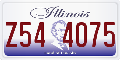 IL license plate Z544075