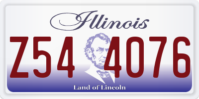 IL license plate Z544076
