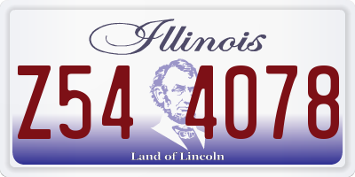 IL license plate Z544078