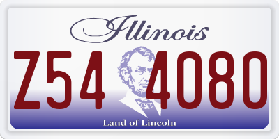 IL license plate Z544080