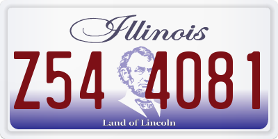 IL license plate Z544081