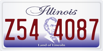 IL license plate Z544087