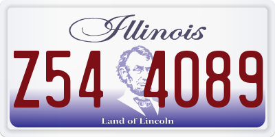 IL license plate Z544089