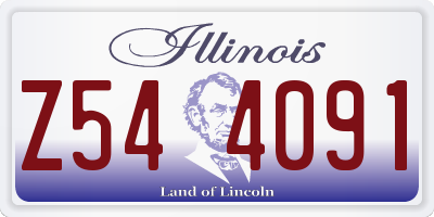 IL license plate Z544091