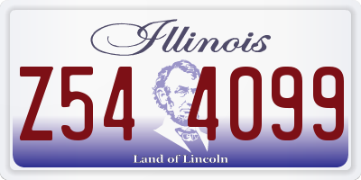IL license plate Z544099