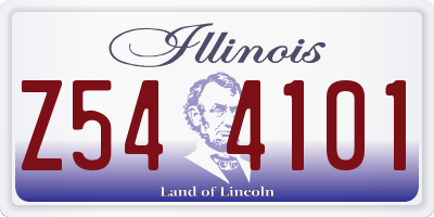 IL license plate Z544101