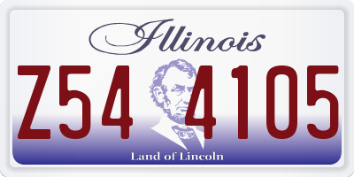 IL license plate Z544105