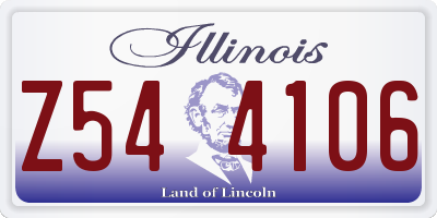 IL license plate Z544106