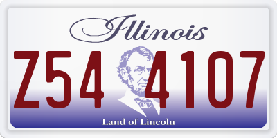 IL license plate Z544107
