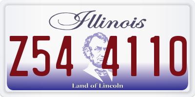 IL license plate Z544110