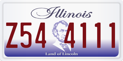 IL license plate Z544111