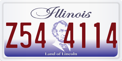 IL license plate Z544114