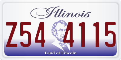 IL license plate Z544115