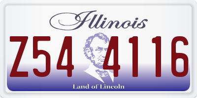 IL license plate Z544116