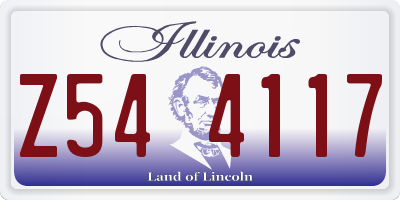 IL license plate Z544117