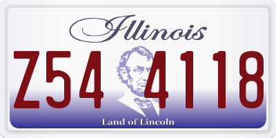 IL license plate Z544118