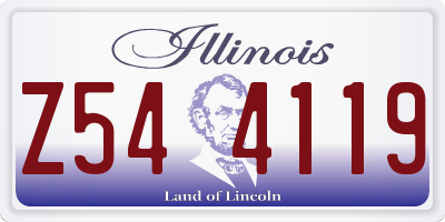 IL license plate Z544119