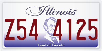 IL license plate Z544125