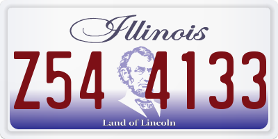IL license plate Z544133