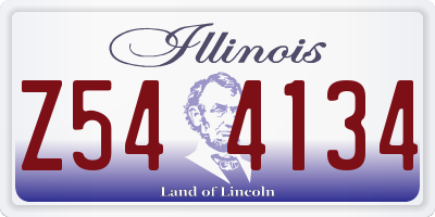 IL license plate Z544134