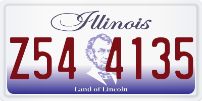 IL license plate Z544135