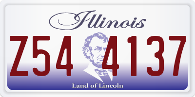IL license plate Z544137