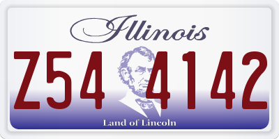 IL license plate Z544142