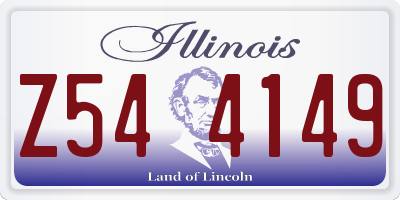 IL license plate Z544149