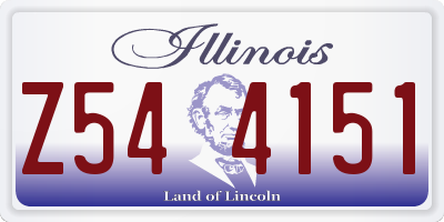 IL license plate Z544151