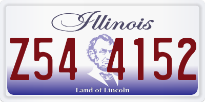IL license plate Z544152