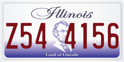 IL license plate Z544156