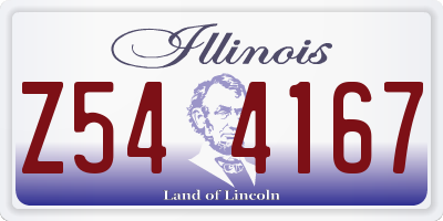 IL license plate Z544167