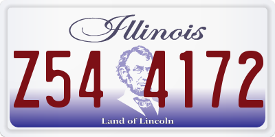 IL license plate Z544172