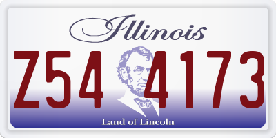 IL license plate Z544173