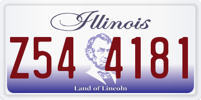 IL license plate Z544181