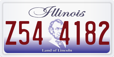 IL license plate Z544182