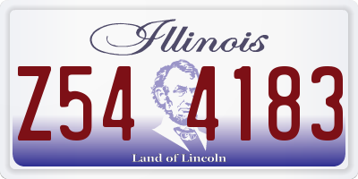 IL license plate Z544183