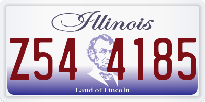 IL license plate Z544185