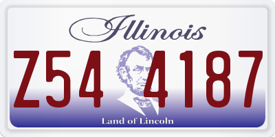 IL license plate Z544187