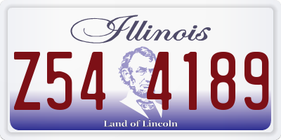IL license plate Z544189