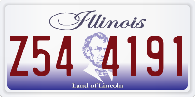 IL license plate Z544191