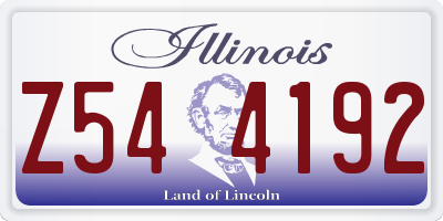 IL license plate Z544192
