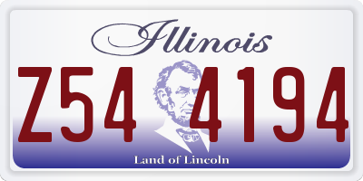 IL license plate Z544194