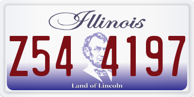 IL license plate Z544197